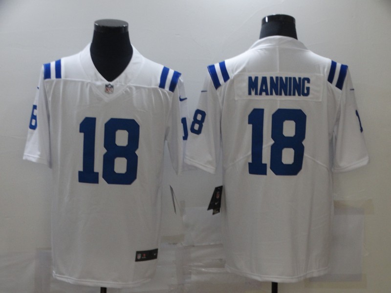 Men's Indianapolis Colts #18 Peyton Manning White Vapor Untouchable Limited Stitched Jersey
